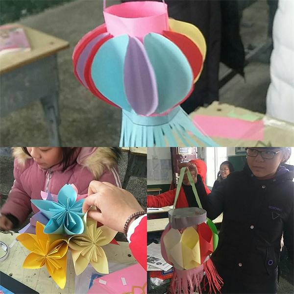 淅川县老城初中德育冬令营之“巧手做灯笼，喜迎元宵节”