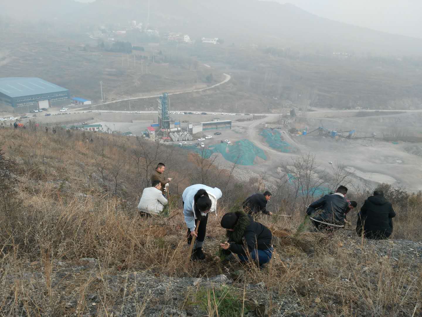 环保常出力，青山伴我行 ——金河希望小学响应植树号召