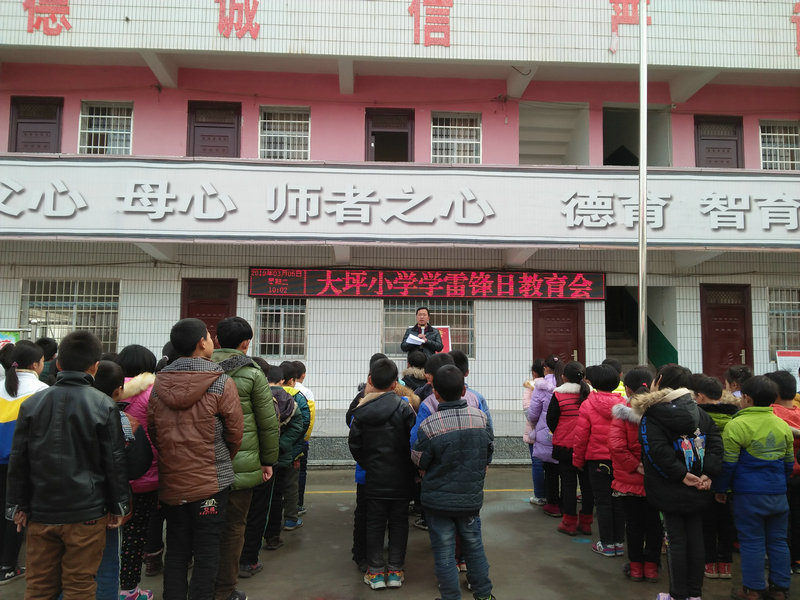 淅川县寺湾镇大坪小学举行“弘扬雷锋精神，争做新时代好少年”教育活动