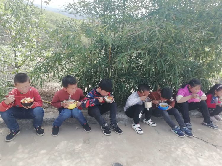 淅川县毛堂乡闫家沟小学：组织学生远足下沟黄金梨基地赏花磨炼意志