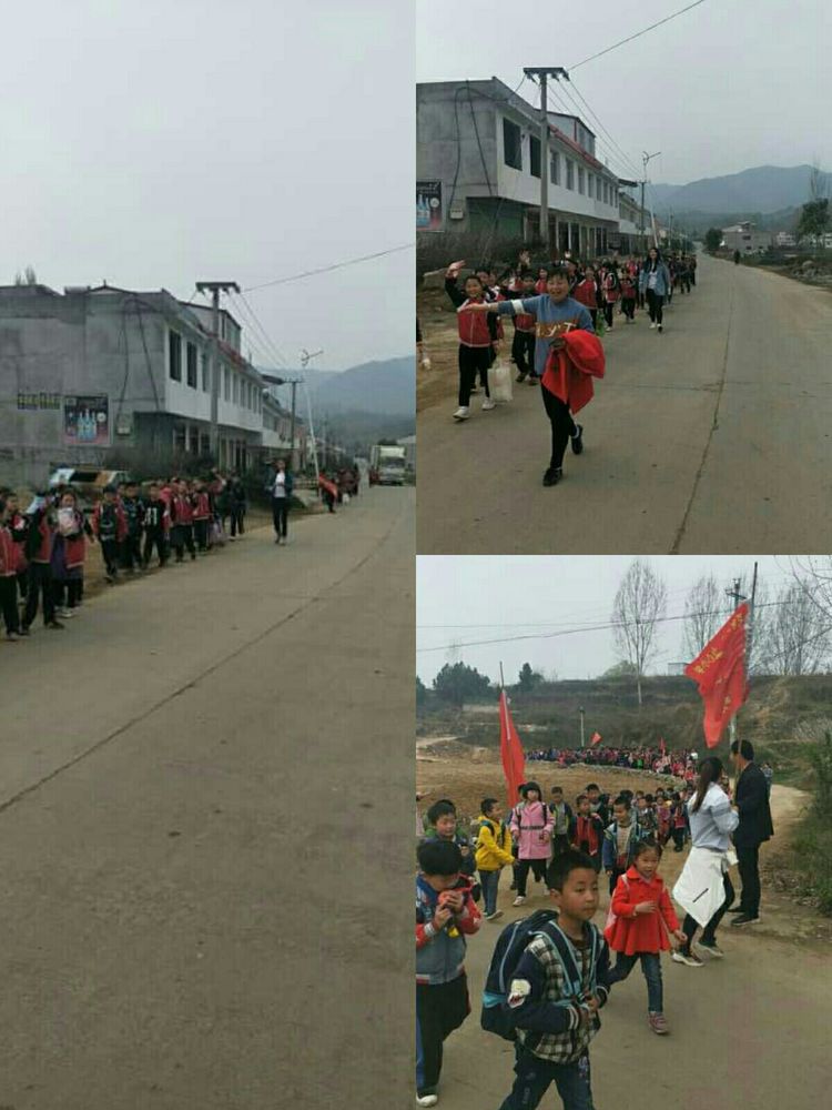 淅川县毛堂乡第一中心小学：组织全校师生和春天约会
