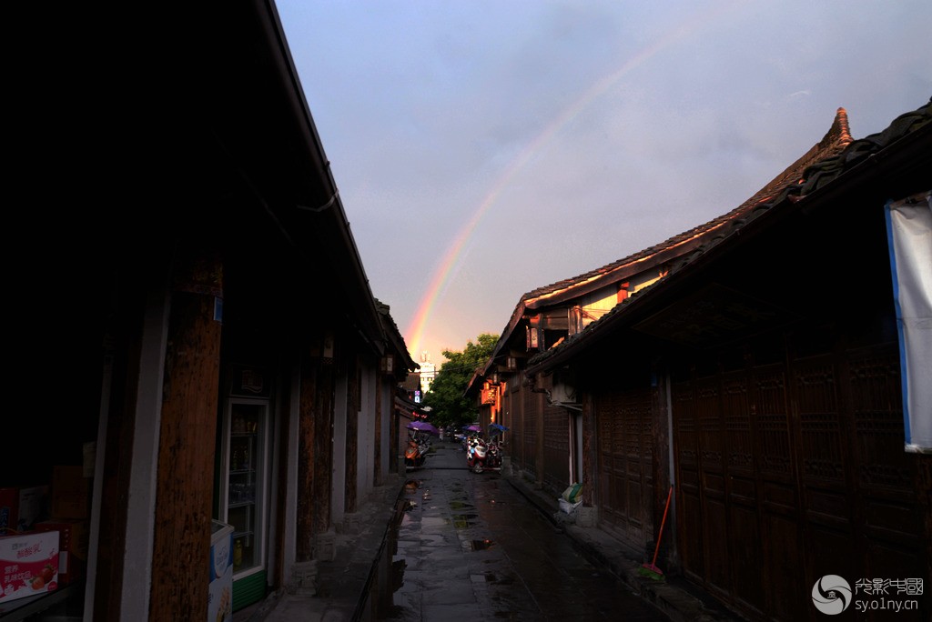 阆中观雨后彩虹-新闻纪实-36行南阳社区-36.01